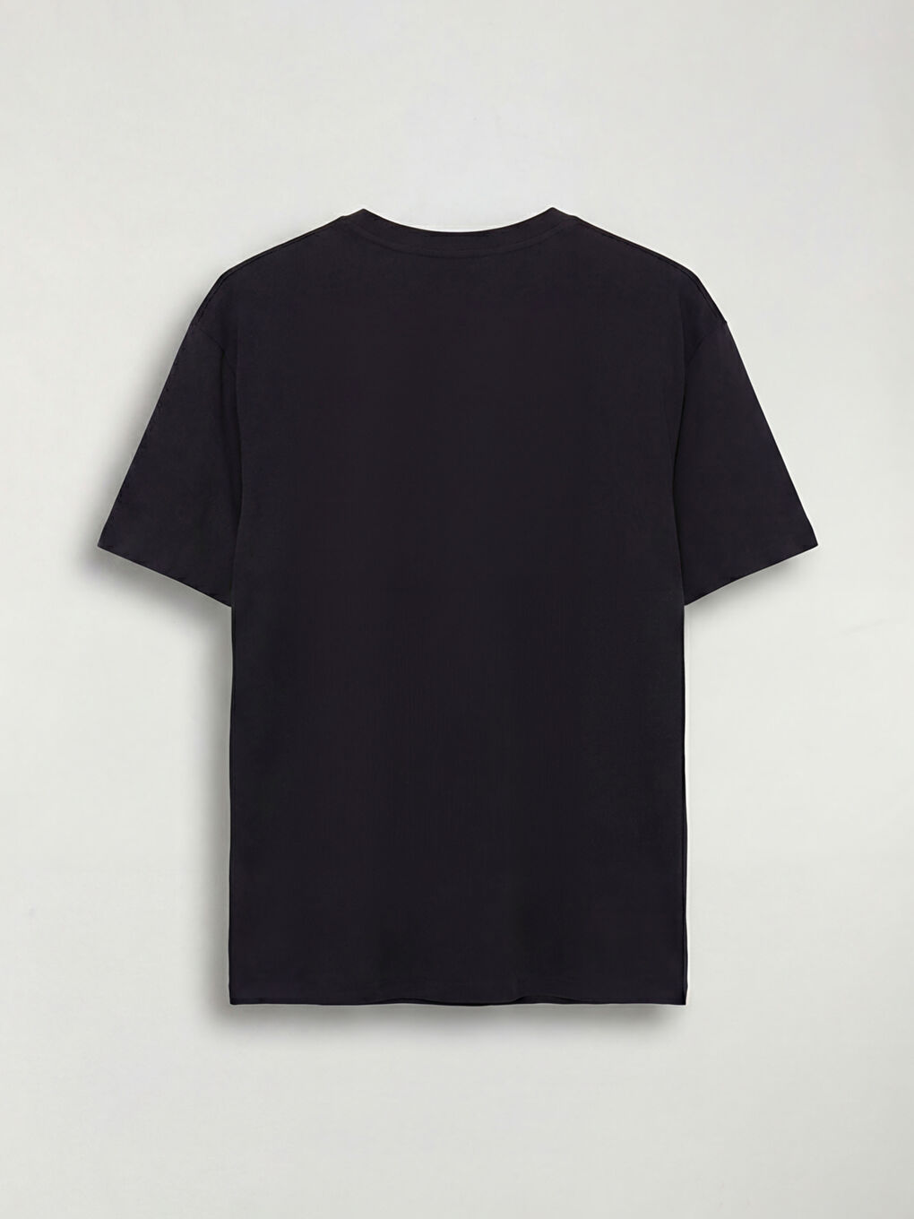 Siyah Bisiklet Yaka Erkek Tişört-5