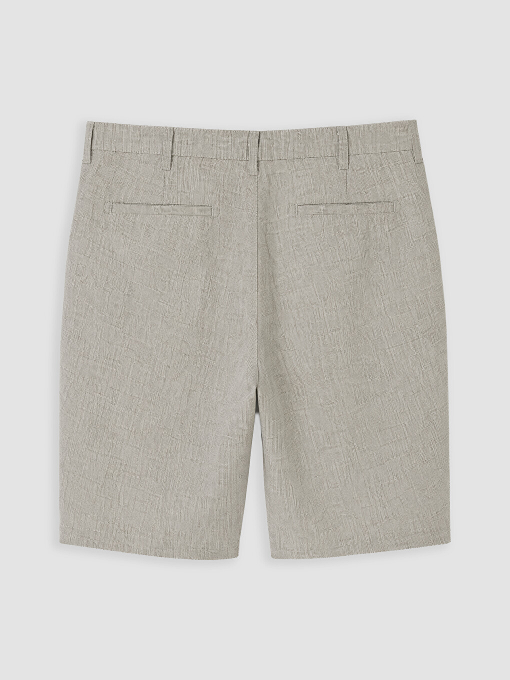 Haki Regular Fit Keten Karışmlı Erkek Şort-5
