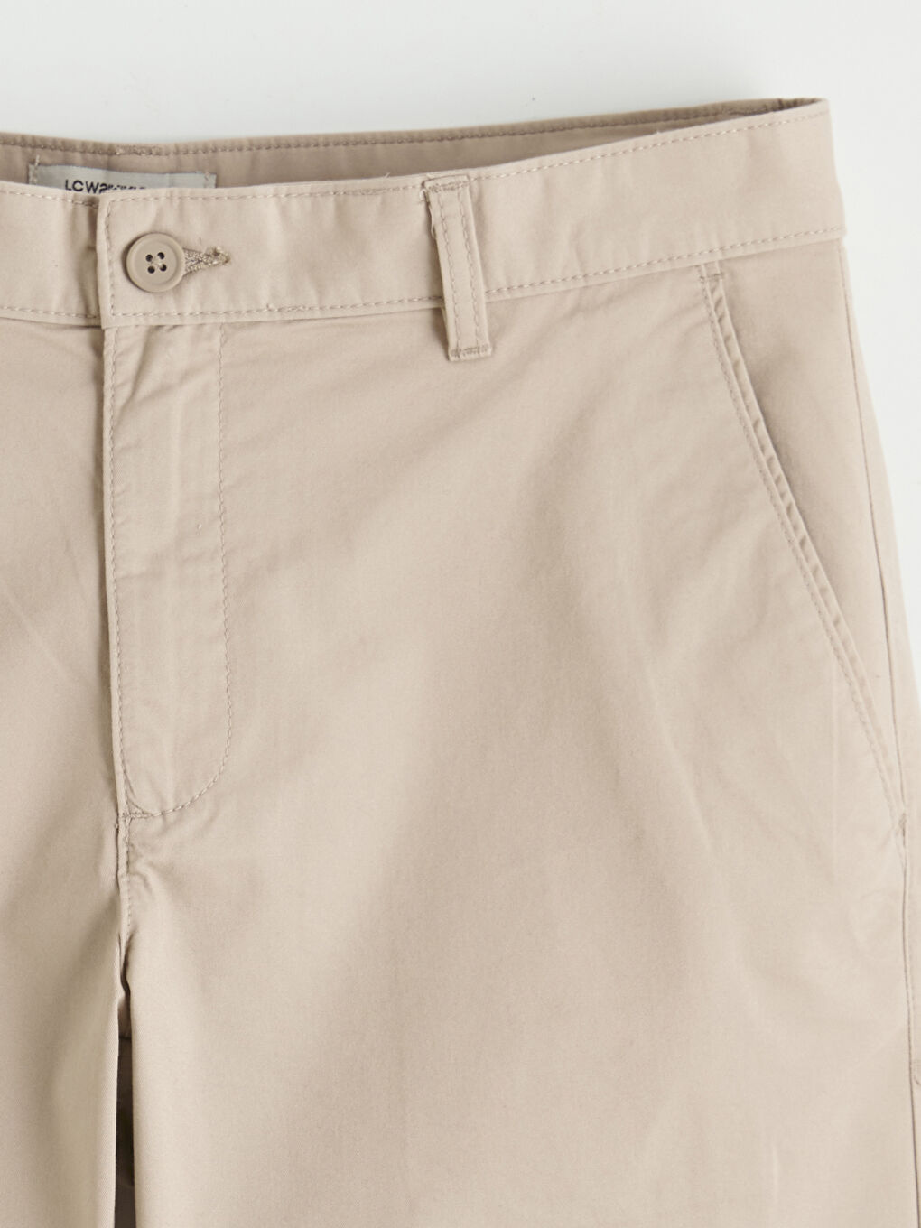 Bej Standart Kalıp Erkek Şort-5