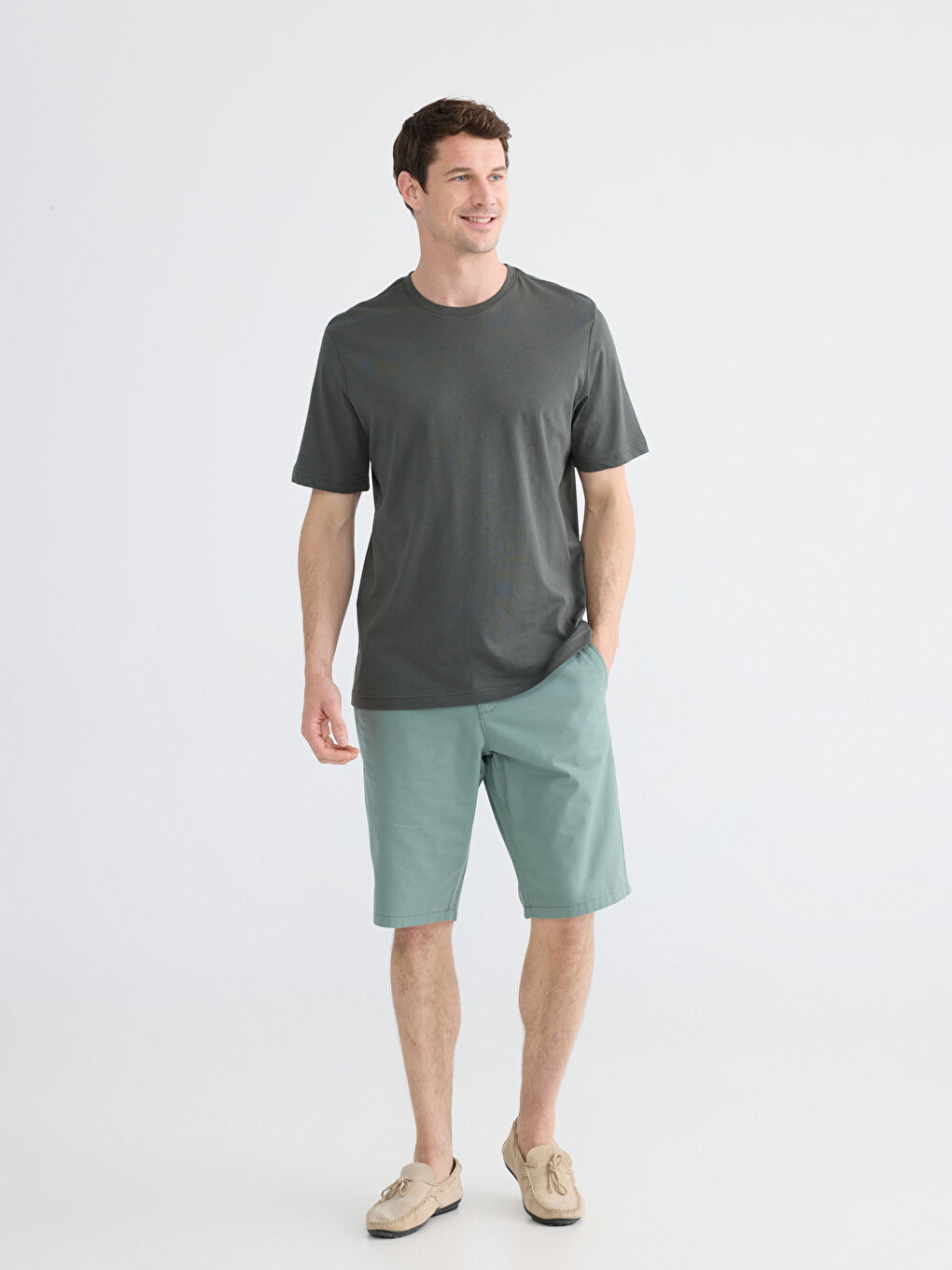 Yeşil Standart Kalıp Erkek Şort