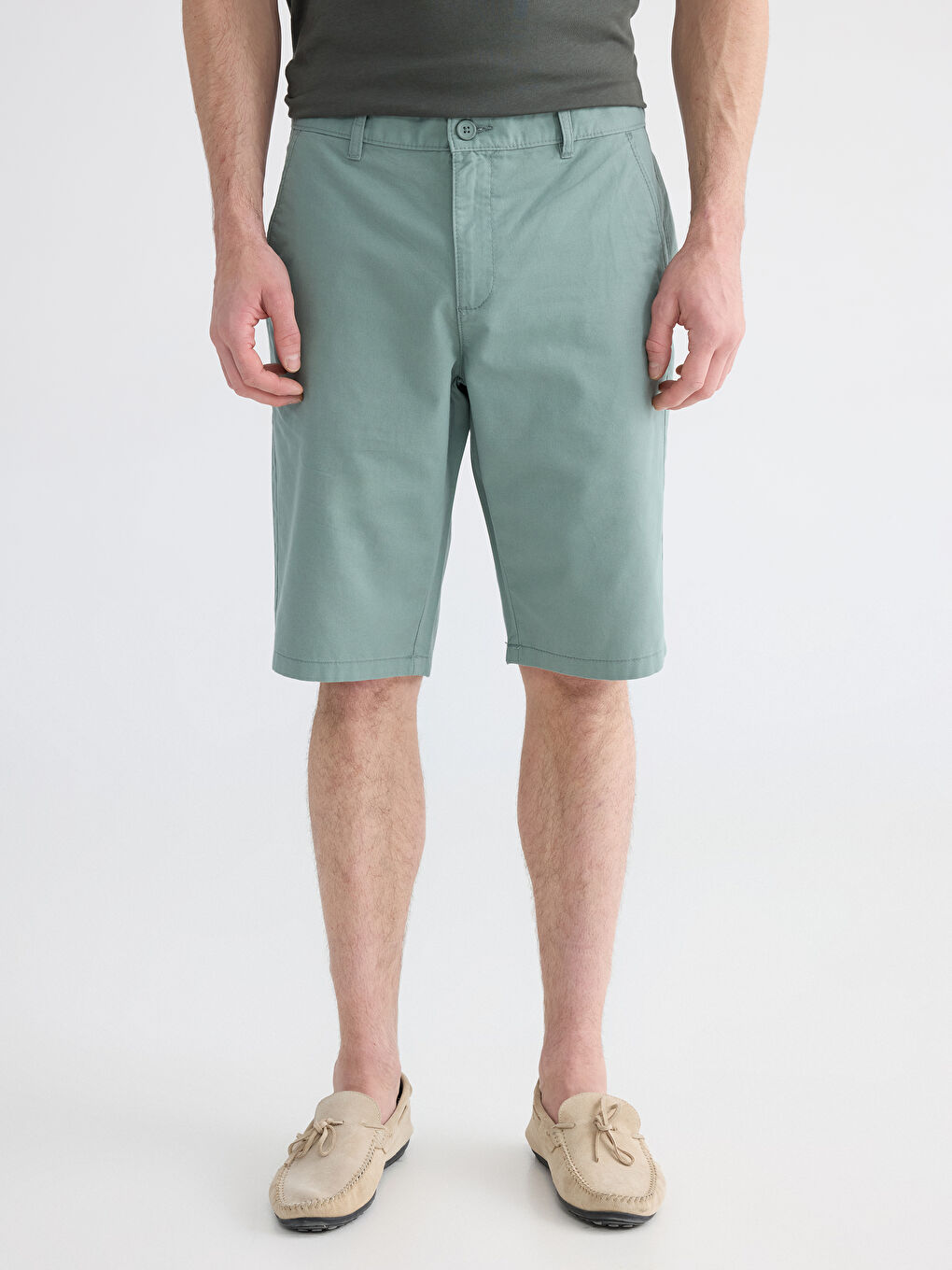 Yeşil Standart Kalıp Erkek Şort-1