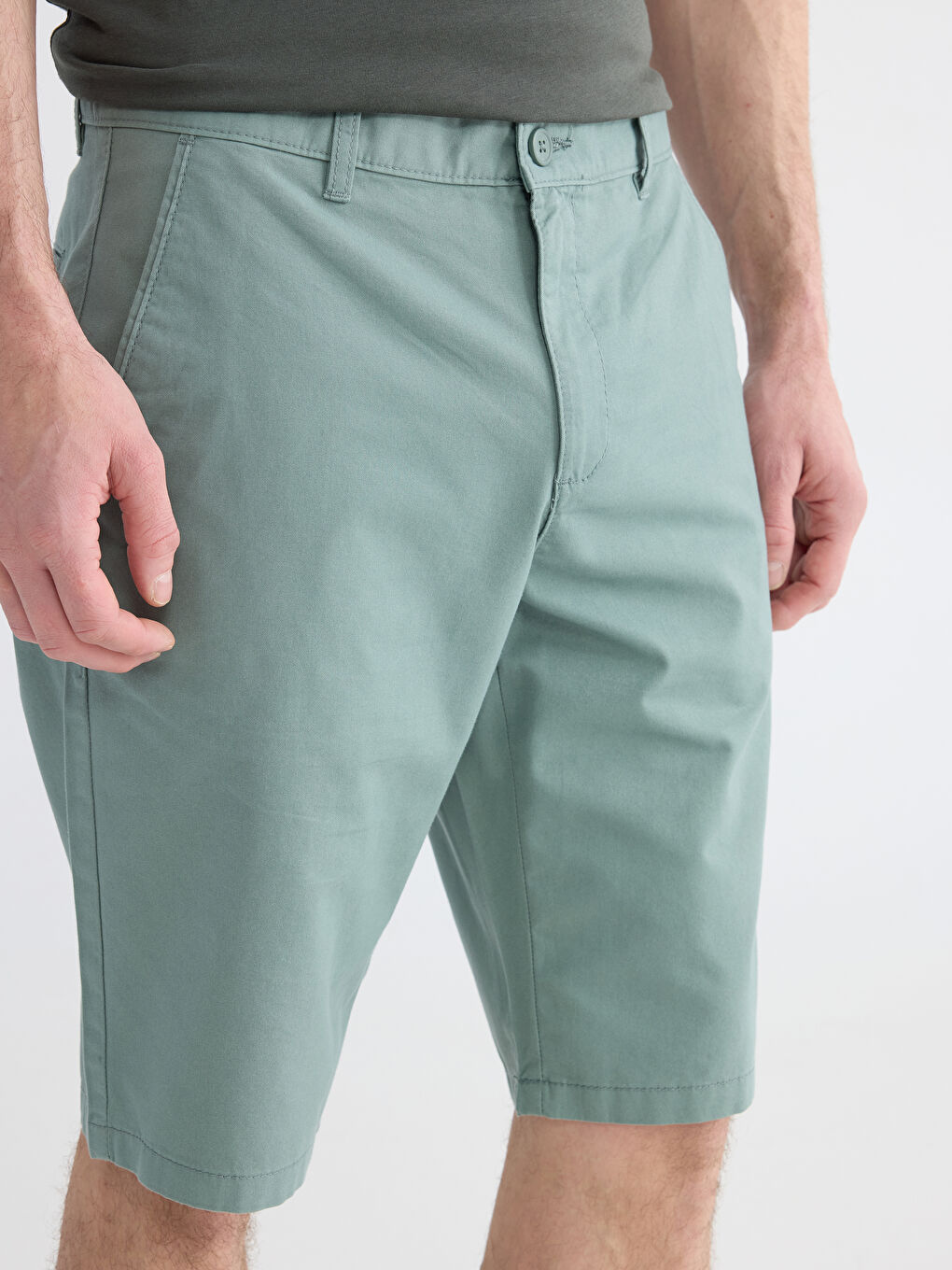 Yeşil Standart Kalıp Erkek Şort-2