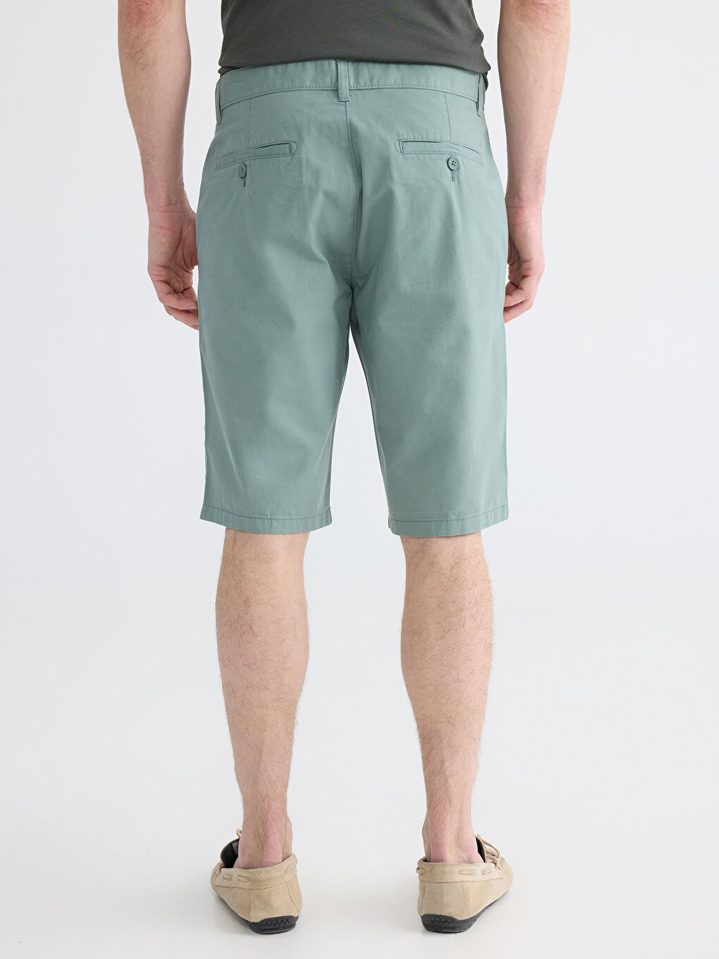 Yeşil Standart Kalıp Erkek Şort-3