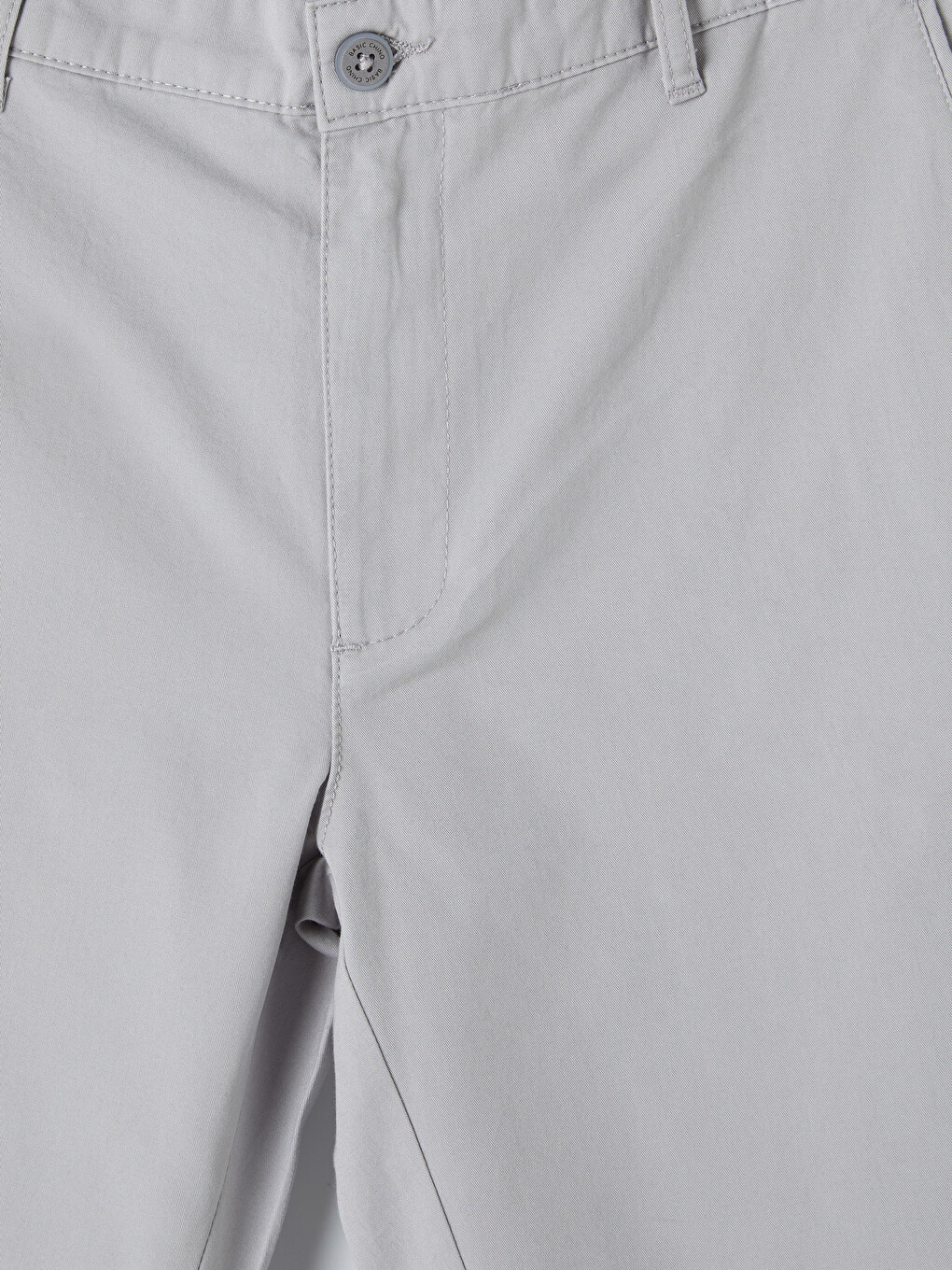 Gri Regular Fit Gabardin Erkek Şort-2