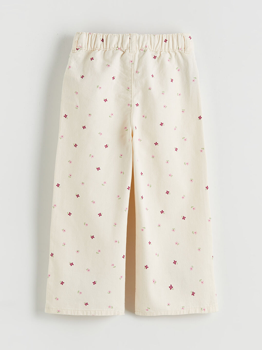 Girls' Gabardine Trousers with Adjustable Waist-1