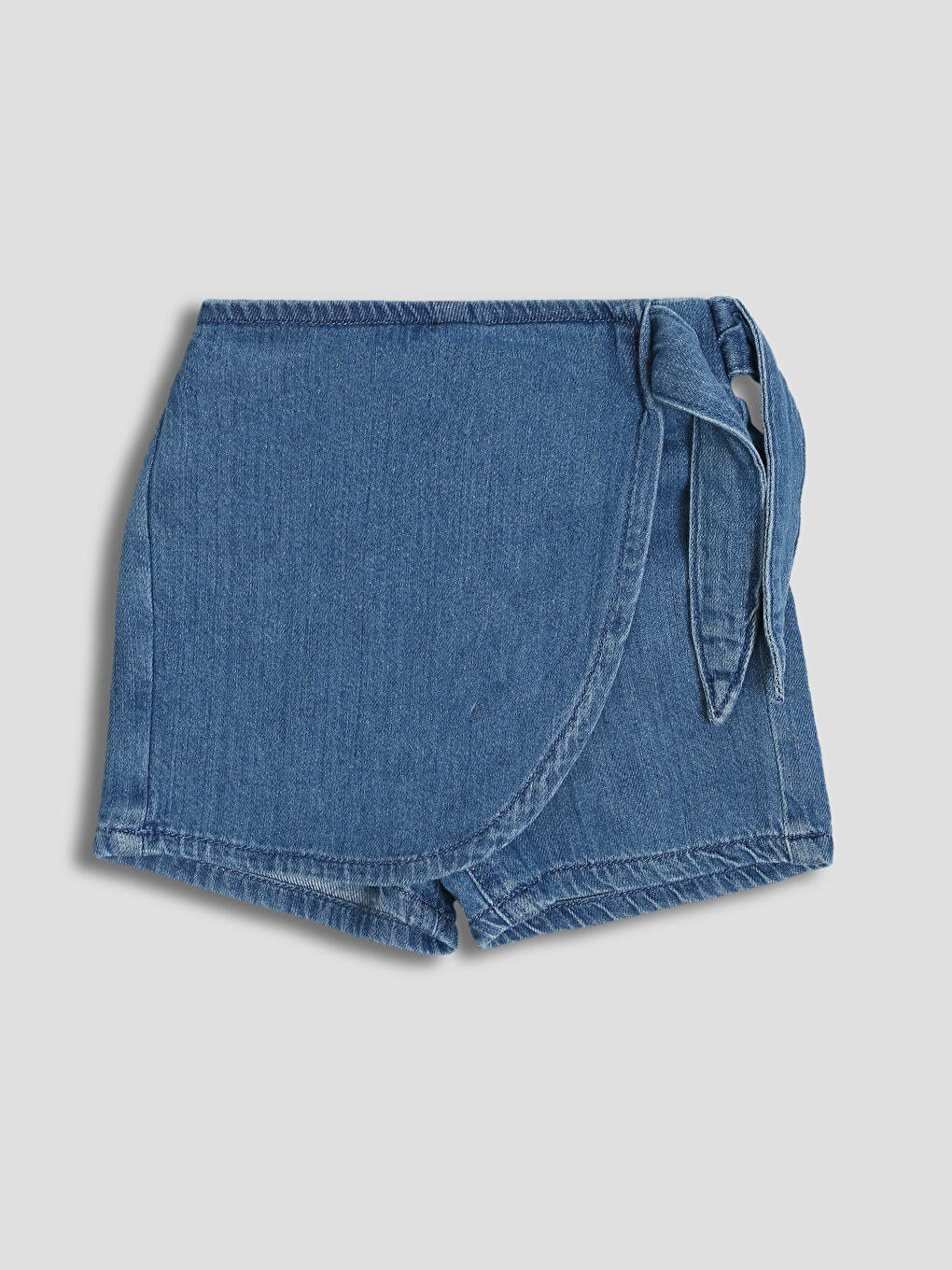 Elastic Waist Girl Jean Short Skirt