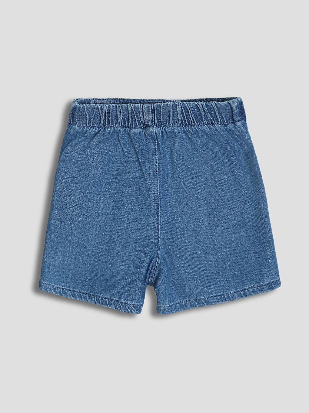 Elastic Waist Girl Jean Short Skirt-1