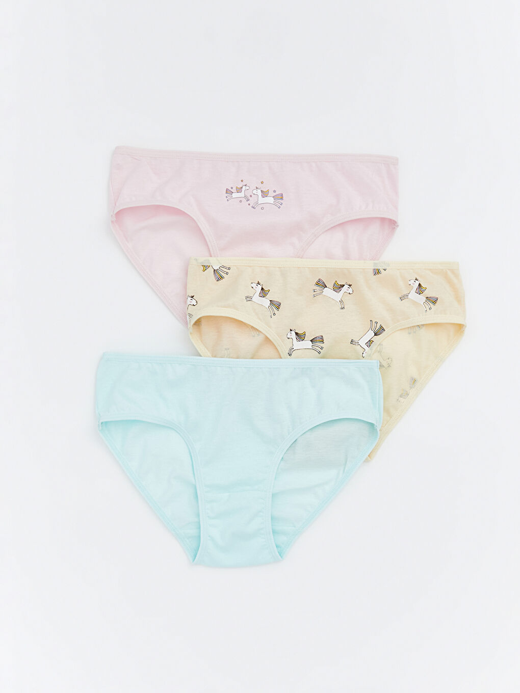 Sarı Baskılı Kız Çocuk Külot 3'lü