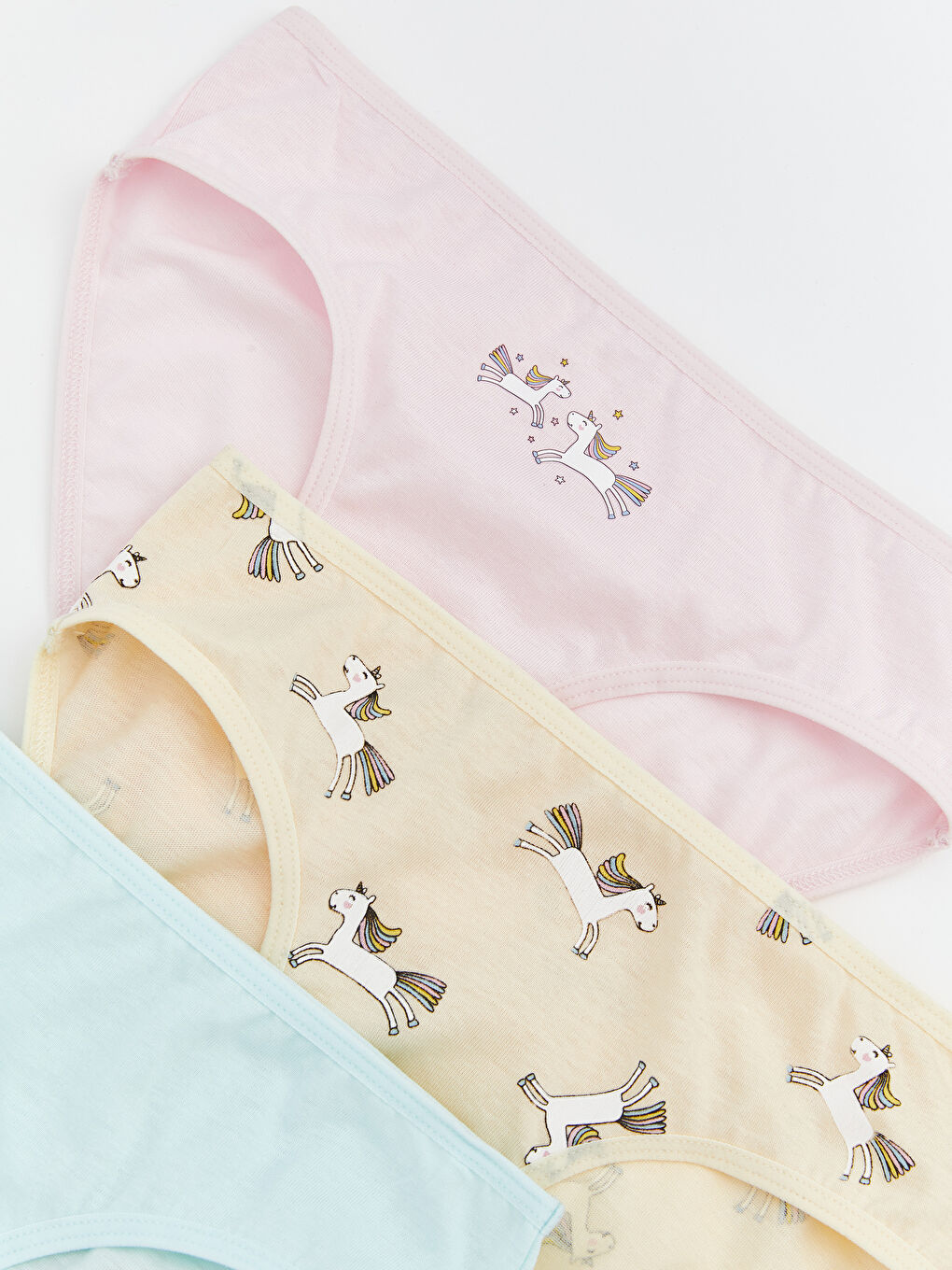 Sarı Baskılı Kız Çocuk Külot 3'lü-1