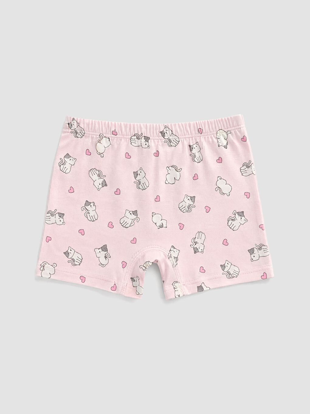Pembe Baskılı Kız Çocuk Boxer 3'lü-1