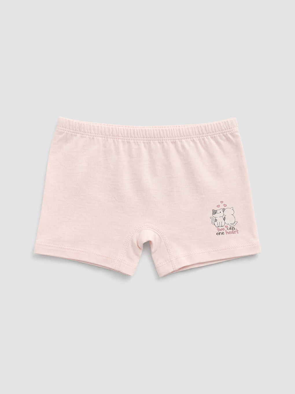 Pembe Baskılı Kız Çocuk Boxer 3'lü-4