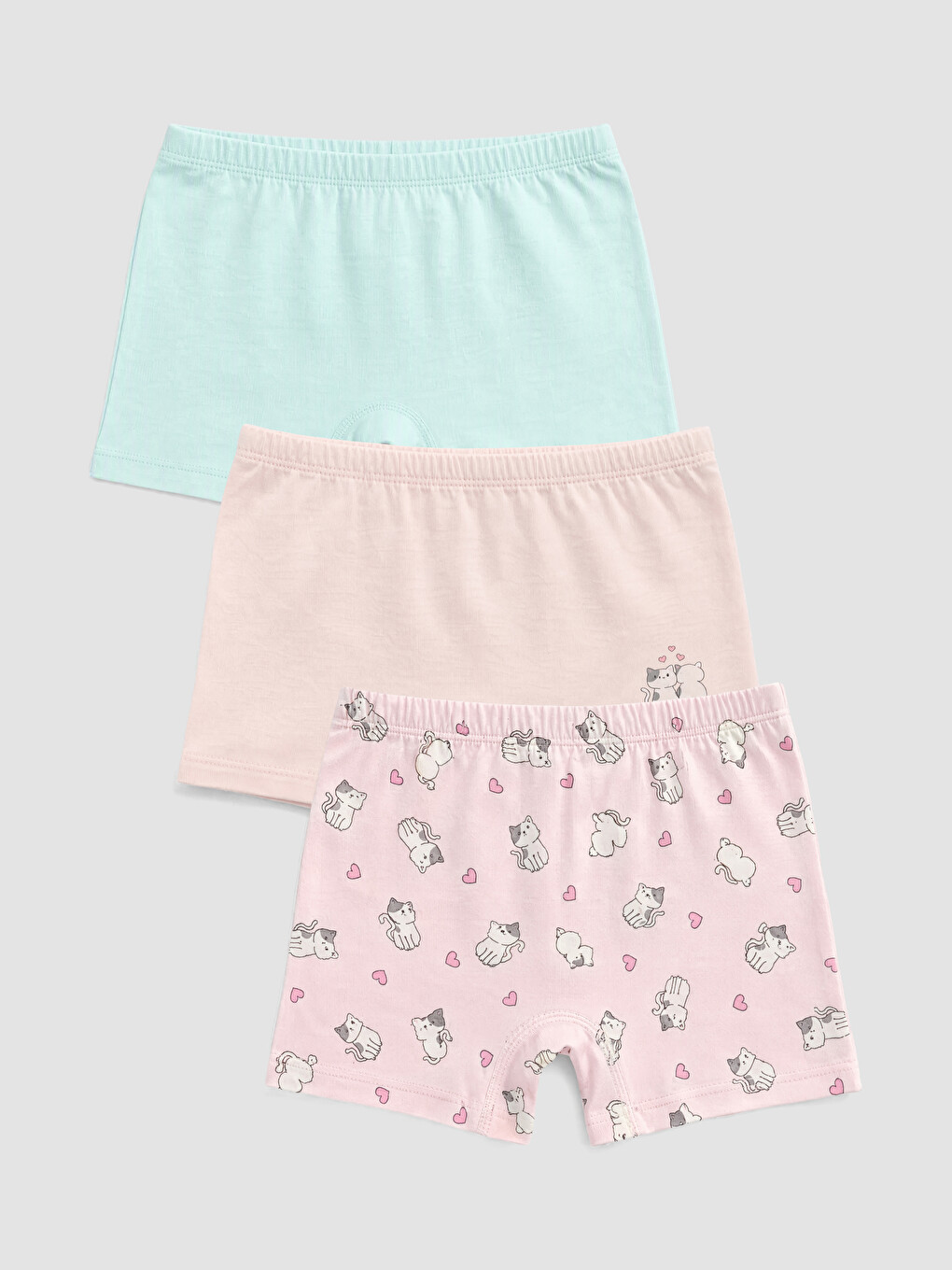 Pembe Baskılı Kız Çocuk Boxer 3'lü-5