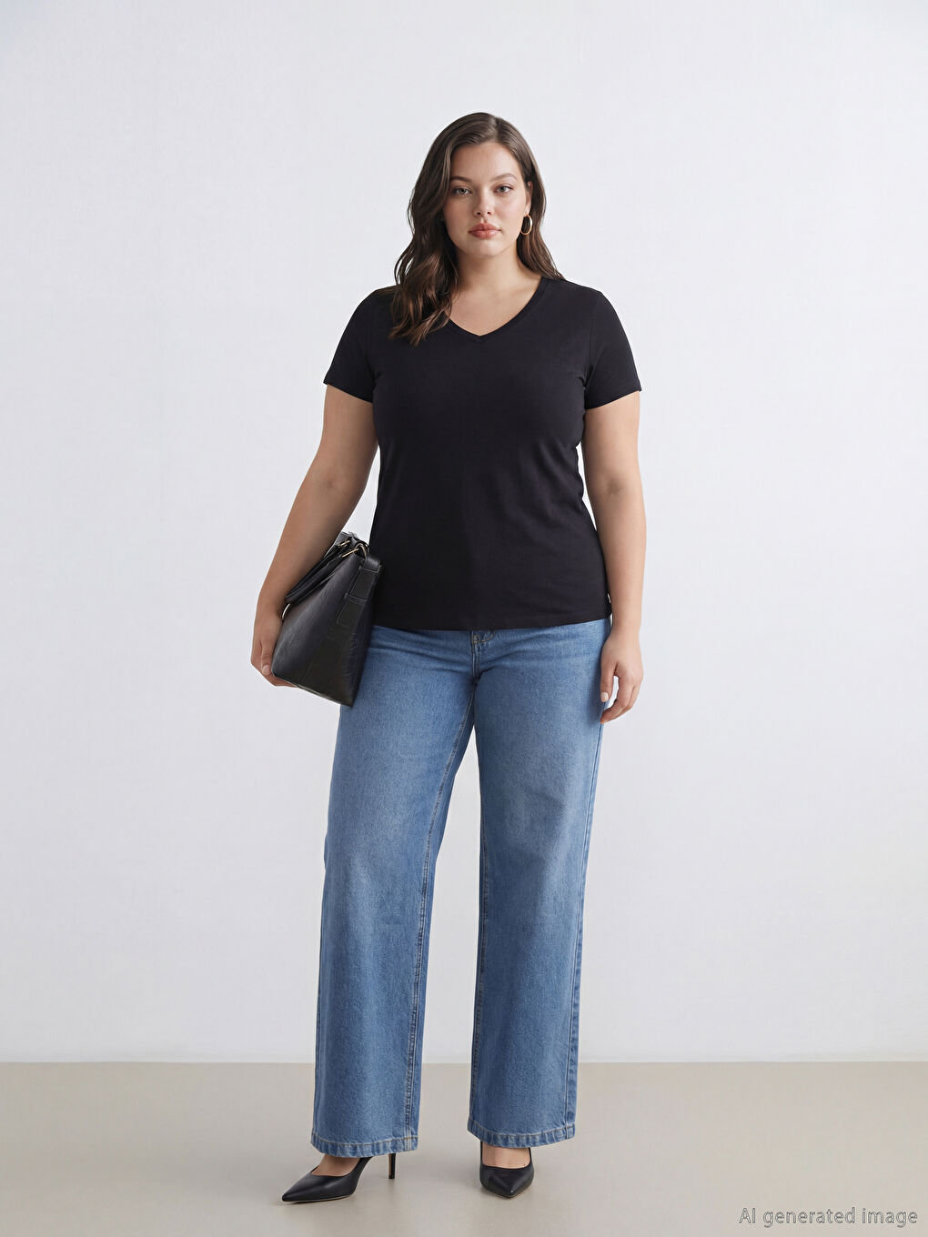 Футболка с V-образным вырезом для женщин-5