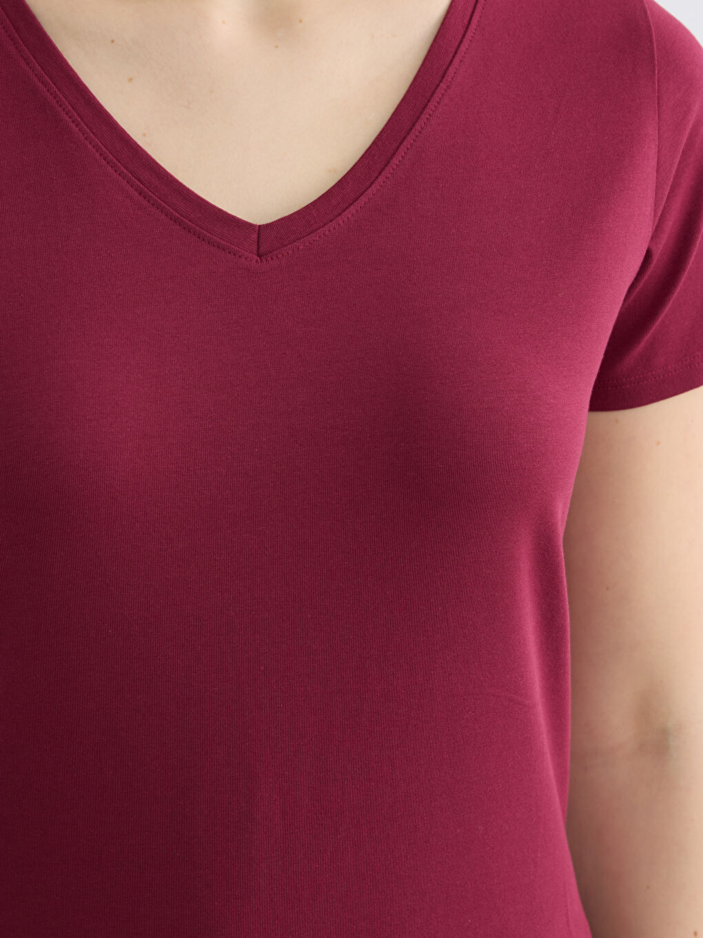 V Neck Women's T-Shirt-2