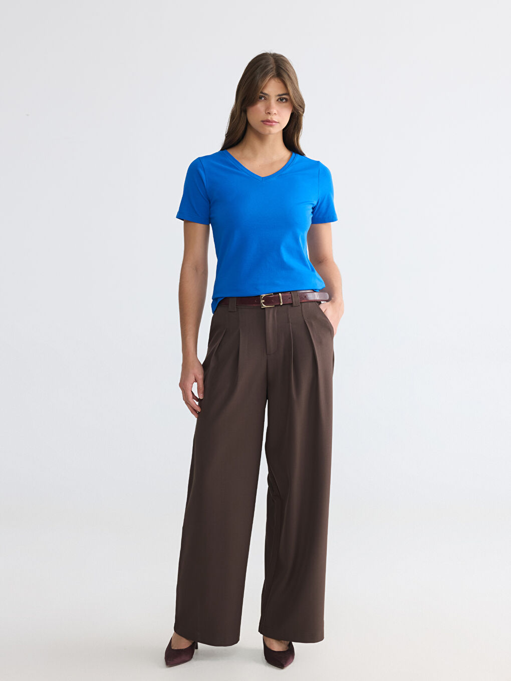 V Neck Women's T-Shirt-1