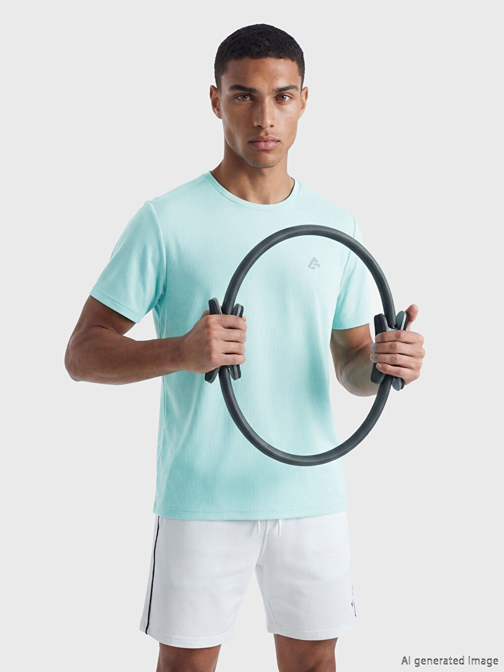 მრგვალი საყელო ნაბეჭდი მამაკაცის მაისური