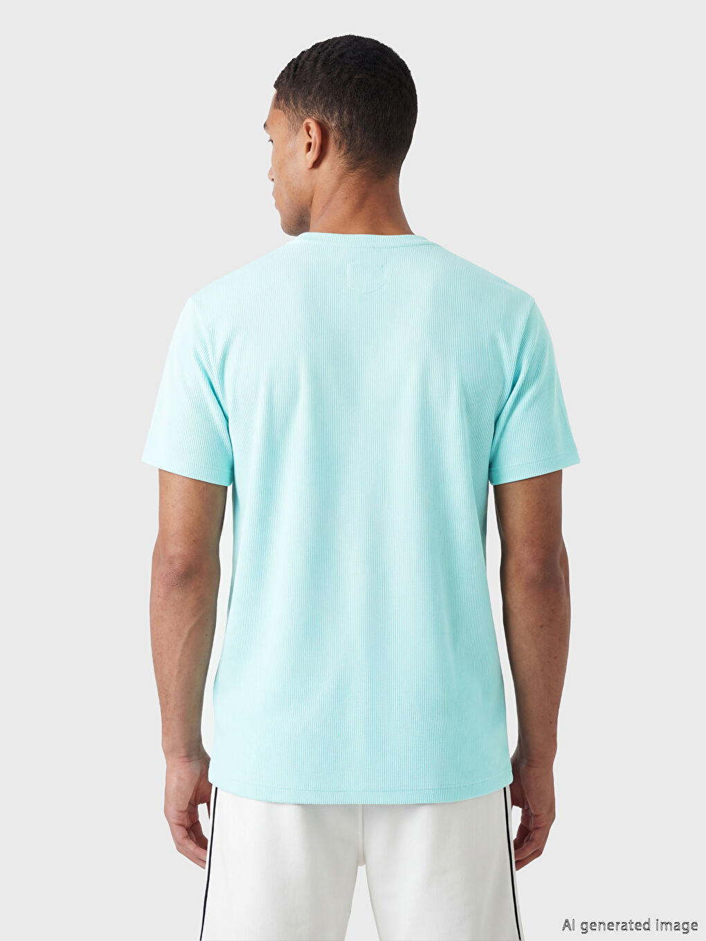 მრგვალი საყელო ნაბეჭდი მამაკაცის მაისური-2