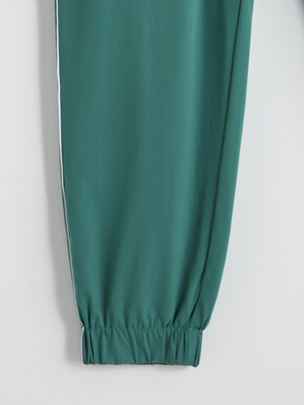 Yeşil Loose Fit Şeritli Erkek Jogger Eşofman Altı-5