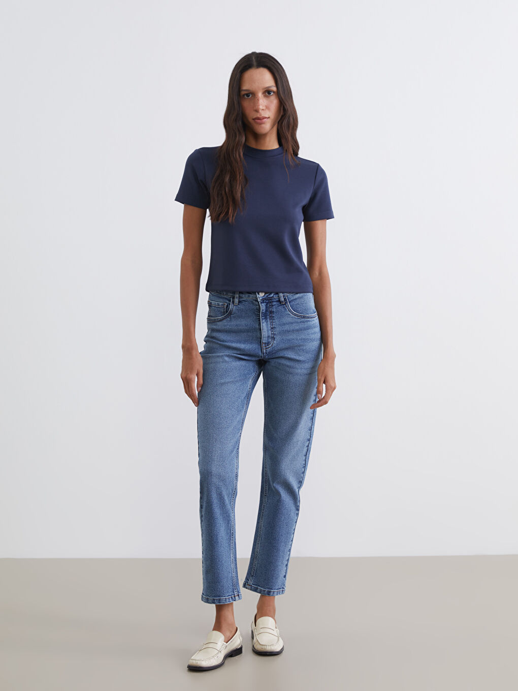 Funnel Neck Women's T-Shirt-1