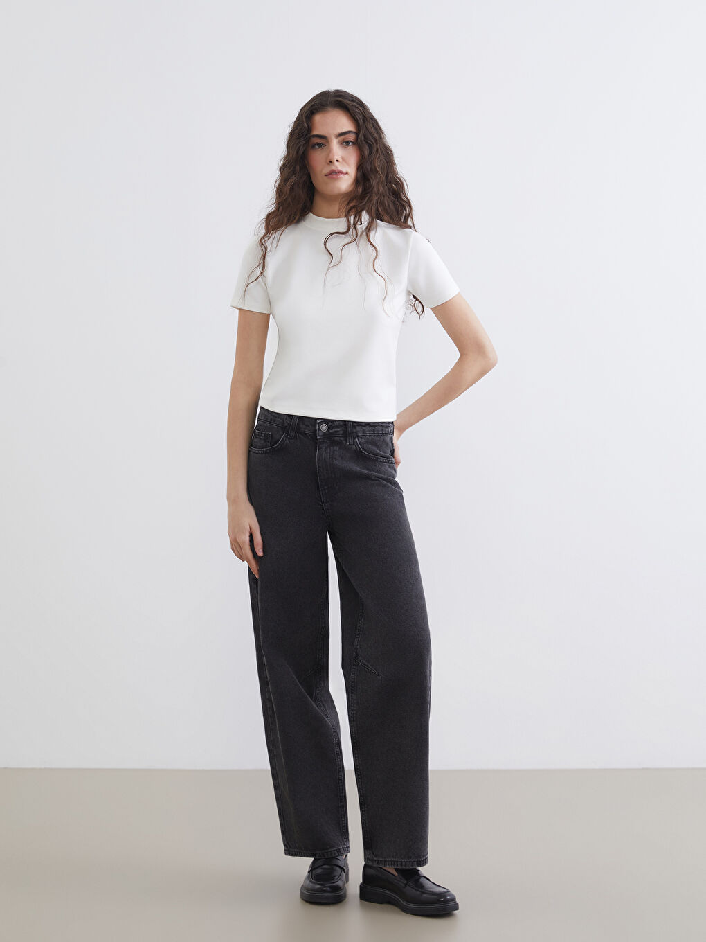 Funnel Neck Women's T-Shirt-1