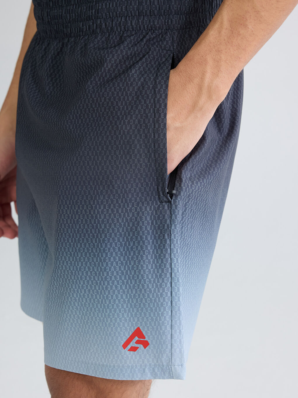 Siyah Standart Kalıp Erkek Spor Şort-2