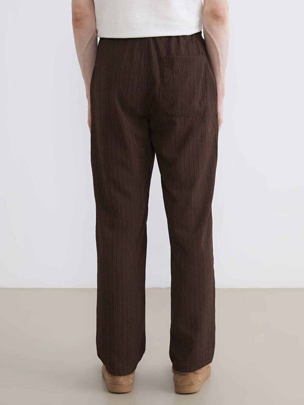 Kahverengi Baggy Fit Erkek Pantolon-4