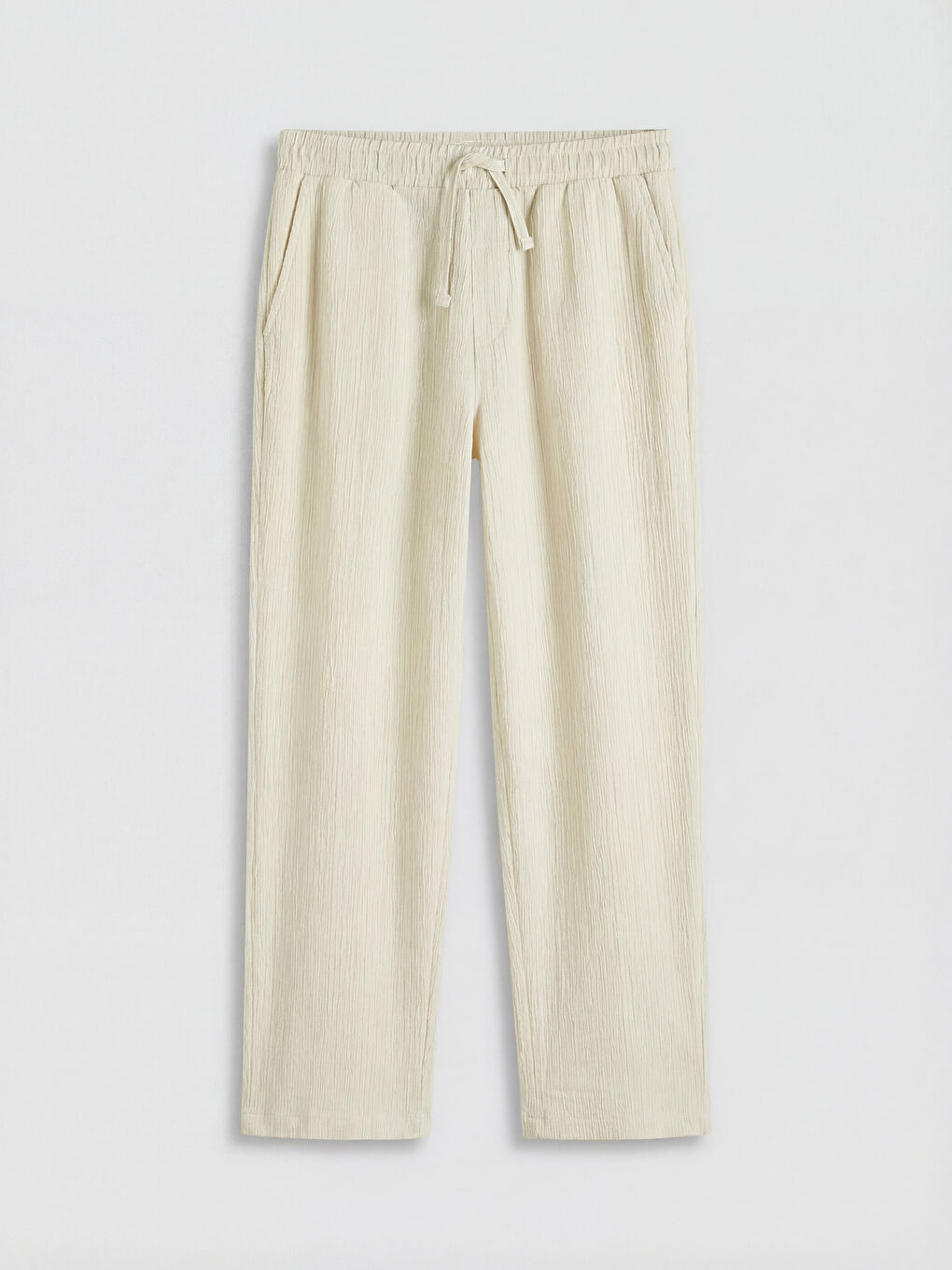 Bej Baggy Fit Erkek Pantolon