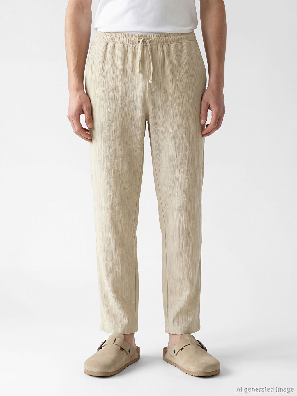 Gri Baggy Fit Erkek Pantolon-1