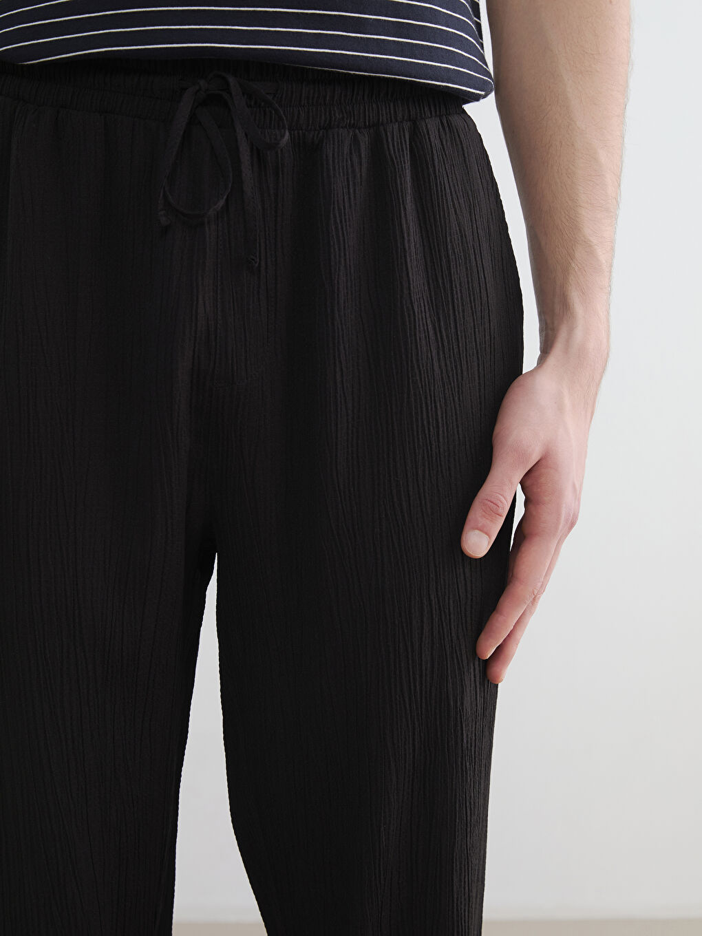 Siyah Baggy Fit Erkek Pantolon-2