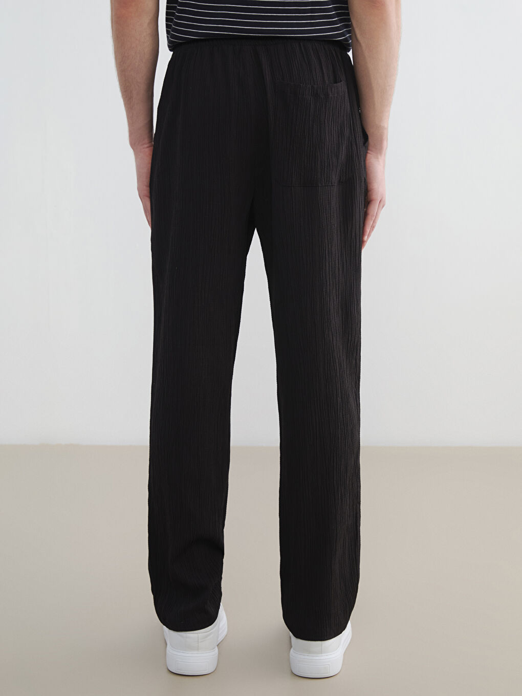 Siyah Baggy Fit Erkek Pantolon-3