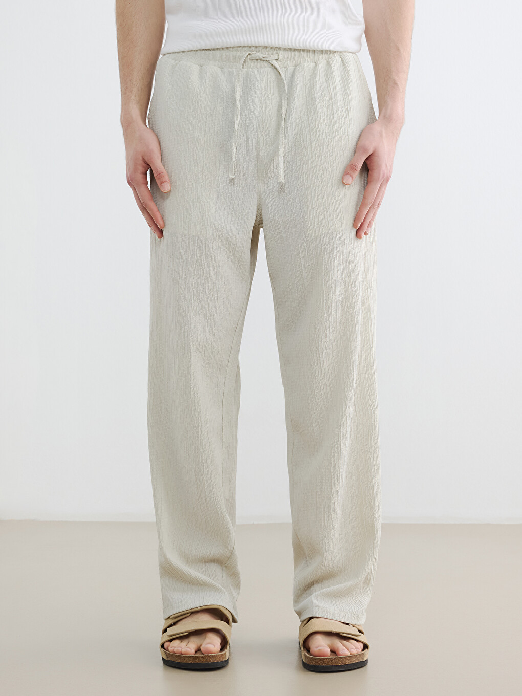 Gri Baggy Fit Erkek Pantolon-3