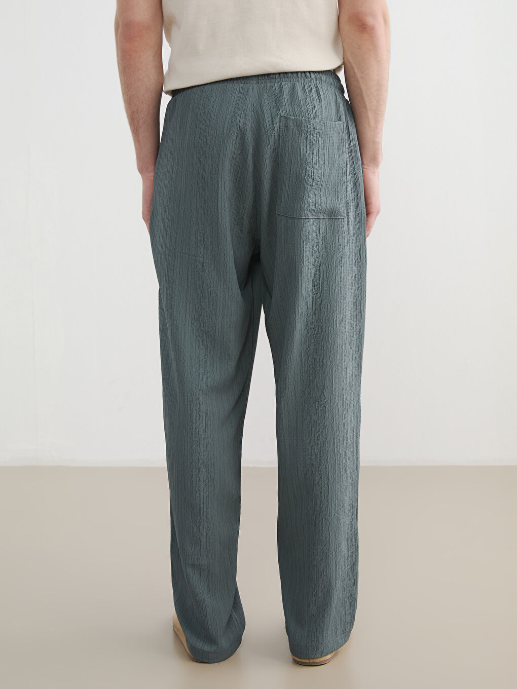 Yeşil Baggy Fit Erkek Pantolon-3