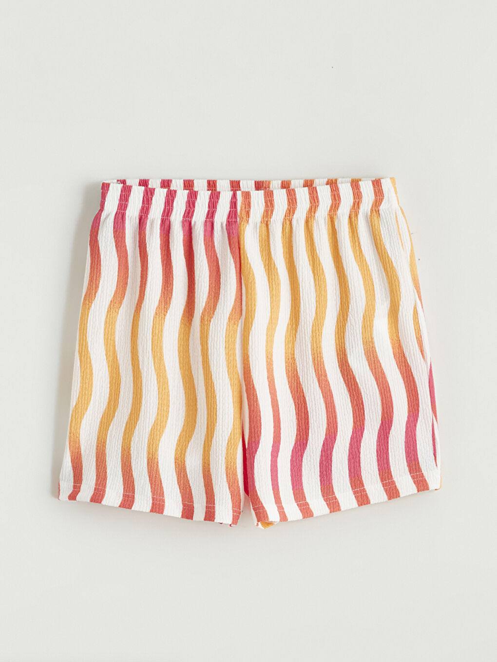 Shorts rayés à taille élastiquée pour filles