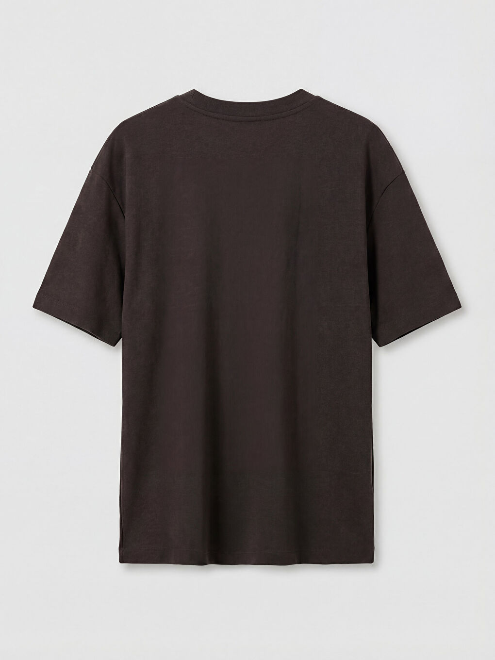 Kahverengi Bisiklet Yaka Erkek Tişört-1