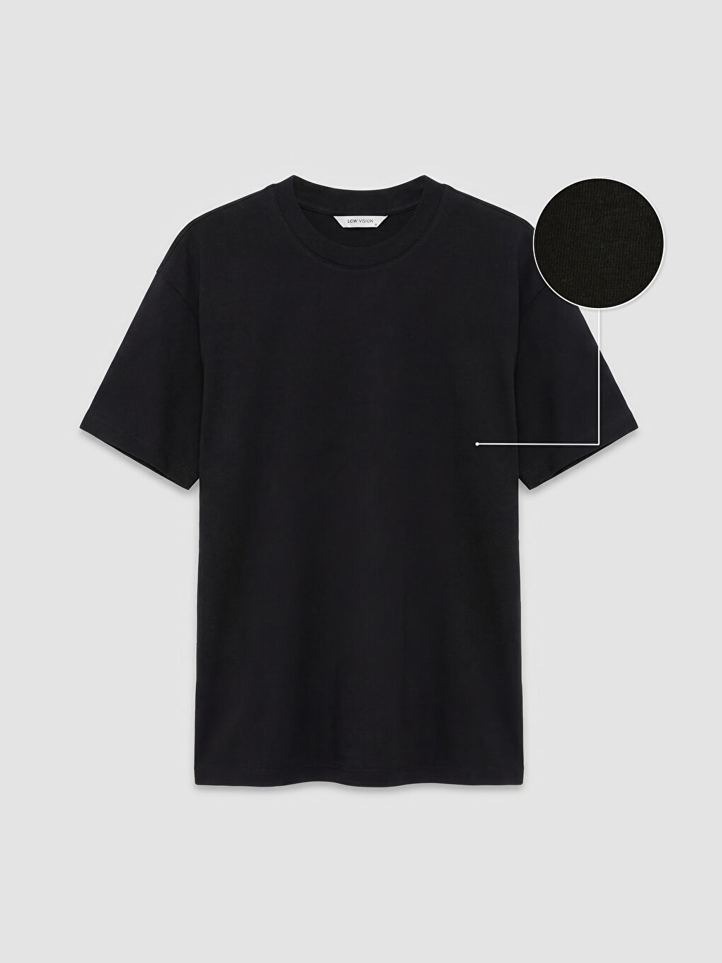 Siyah Bisiklet Yaka Erkek Tişört