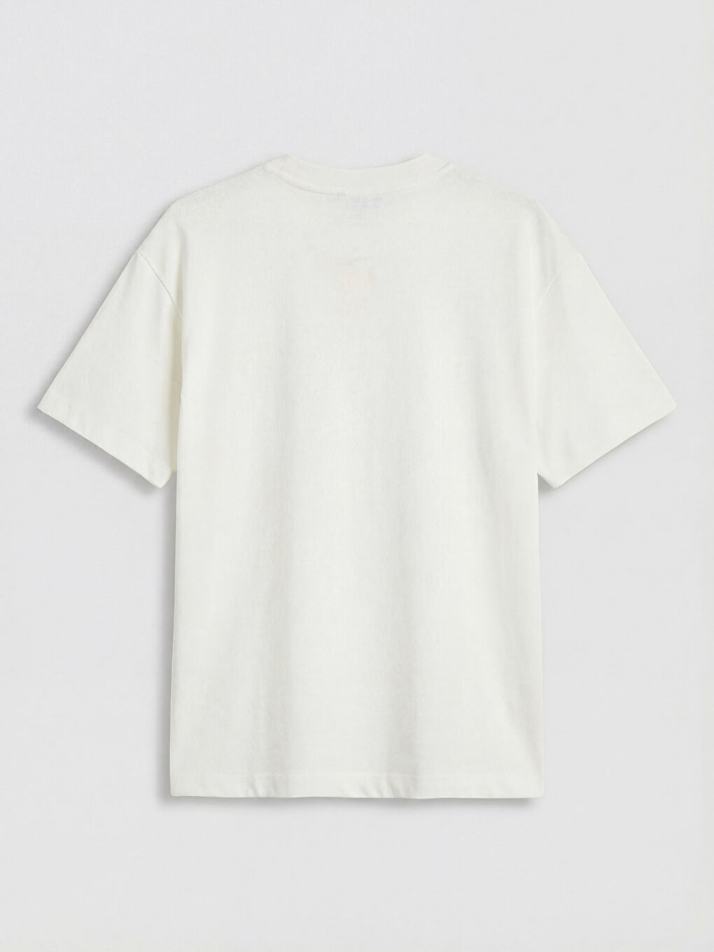 Ekru Bisiklet Yaka Erkek Tişört-1