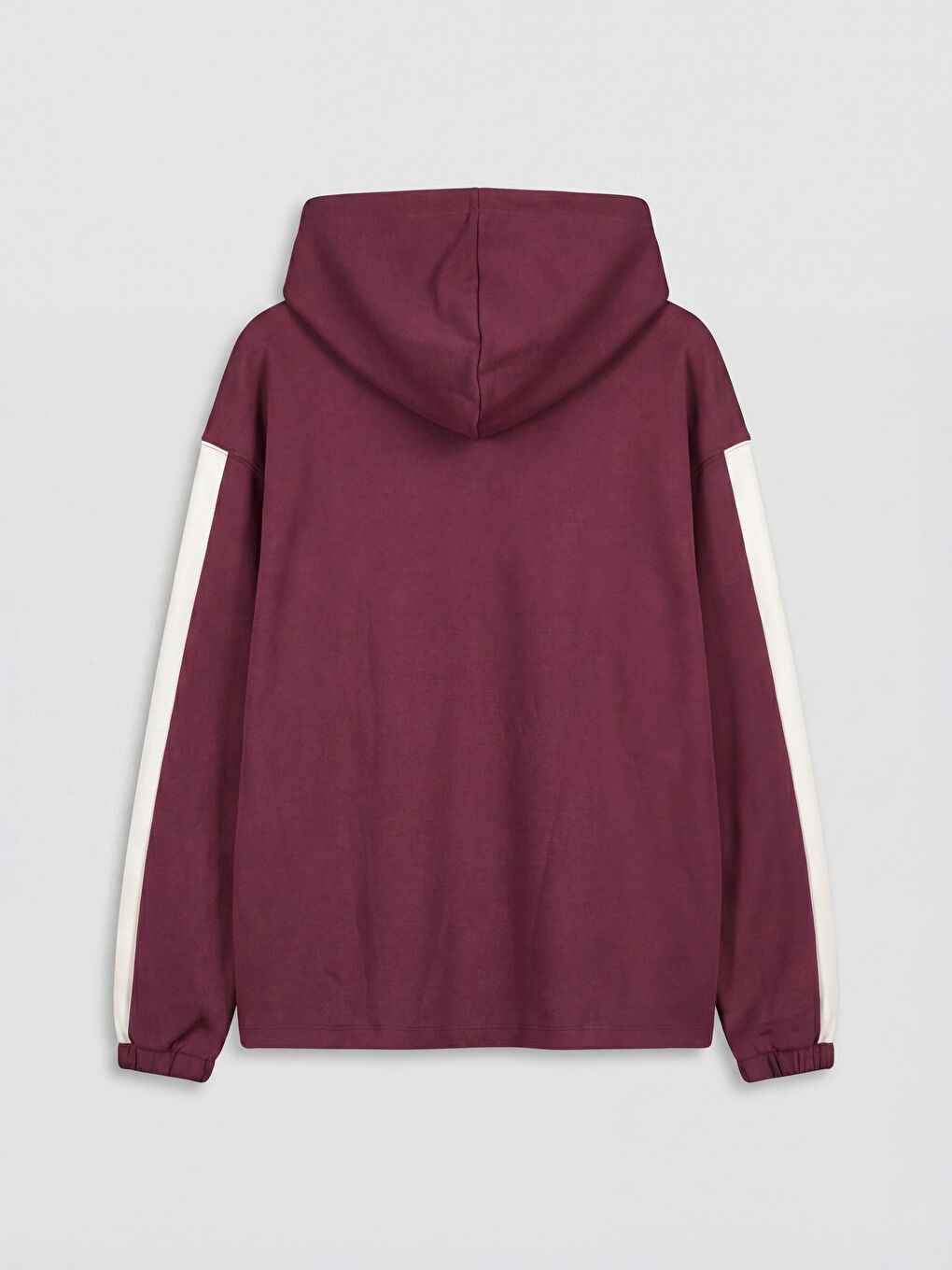 Hooded Loose Fit Striped Women's Sweatshirt-1