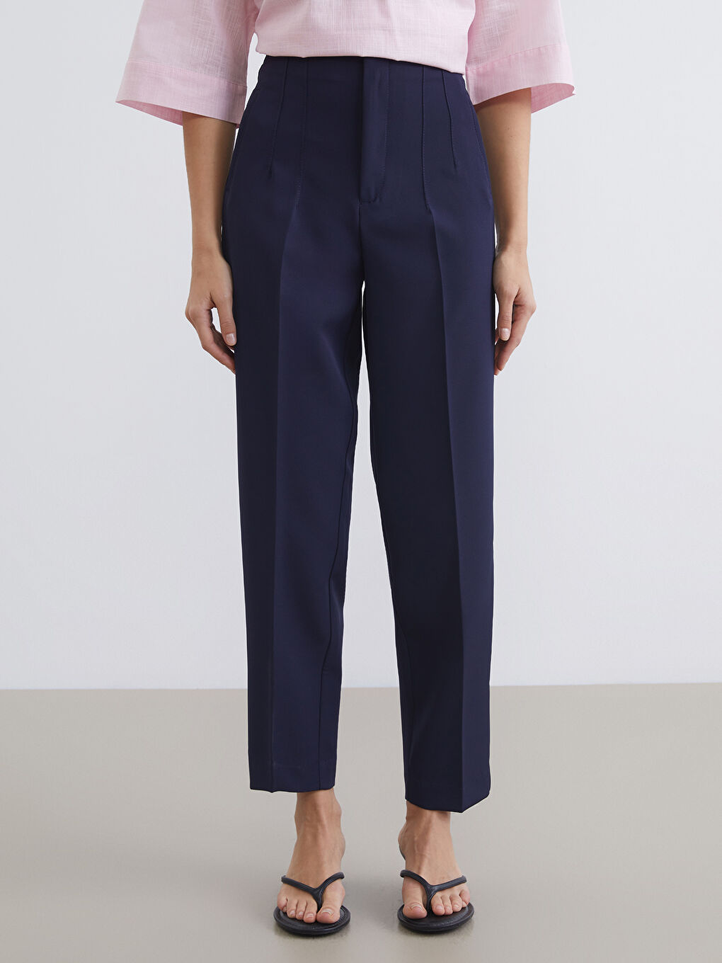 Woman NAVY Formal Dress Trousers-1