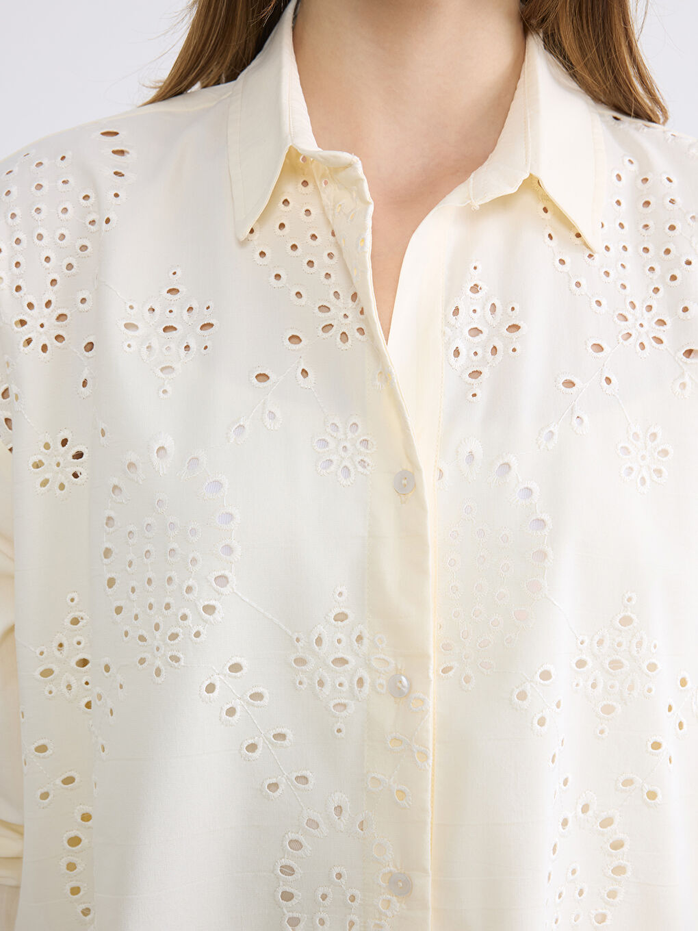 Embroidered Broderie Women's Shirt-2