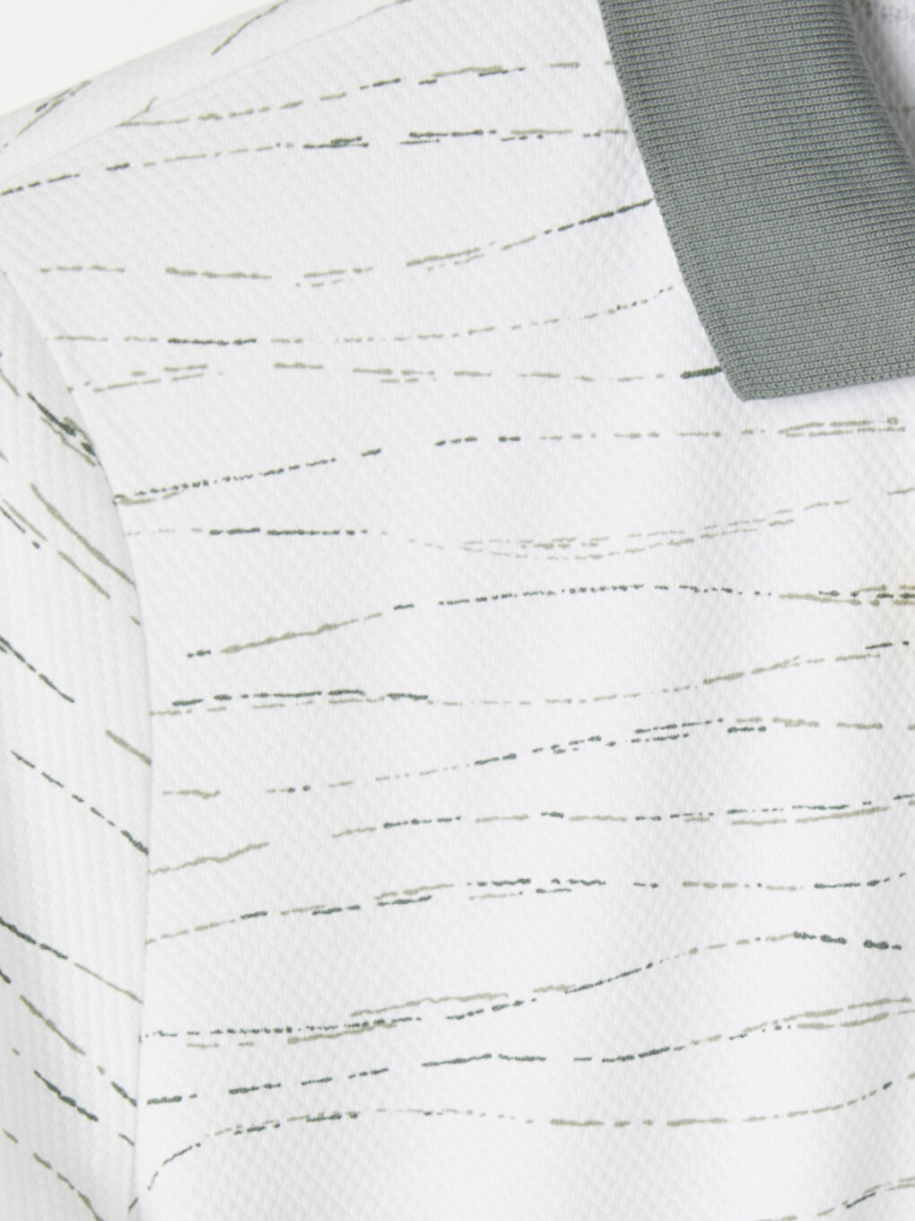 Polo Collar Patterned Men's T-shirt-5