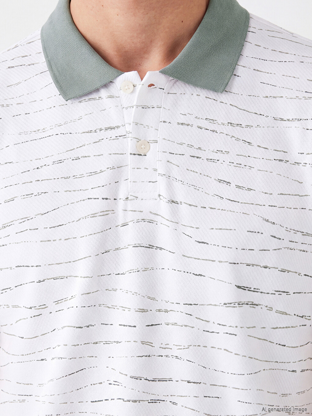 Polo Collar Patterned Men's T-shirt-2