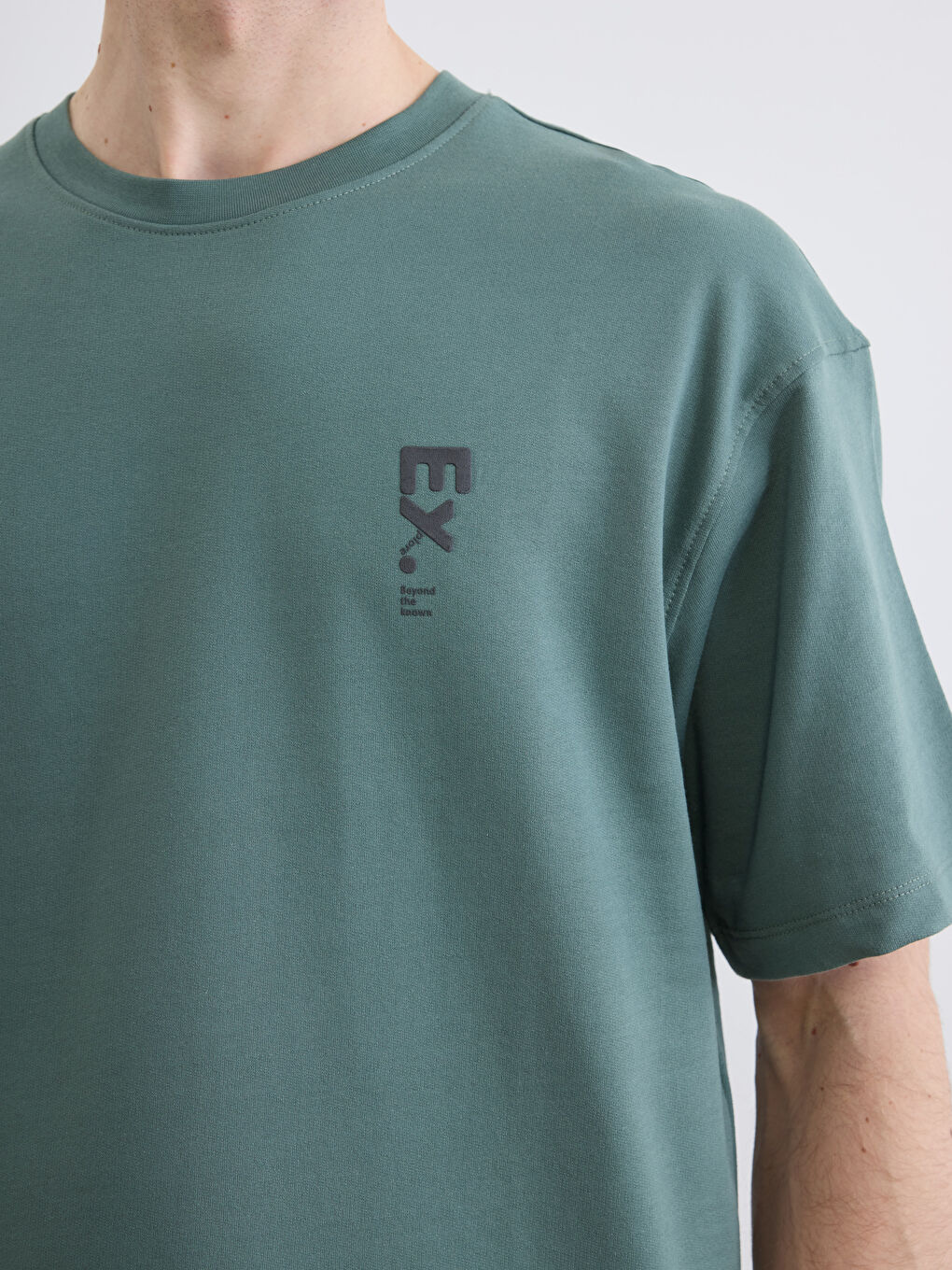 T-shirt Homme en Jersey Imprimé à Col Rond-2