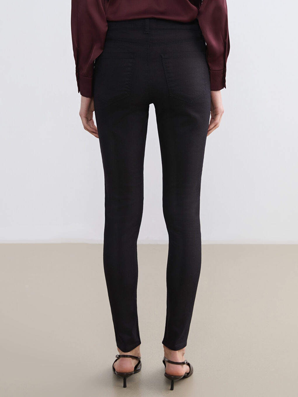 Siyah Jüpiter Süper Skinny Fit Kadın Jean Pantolon-3