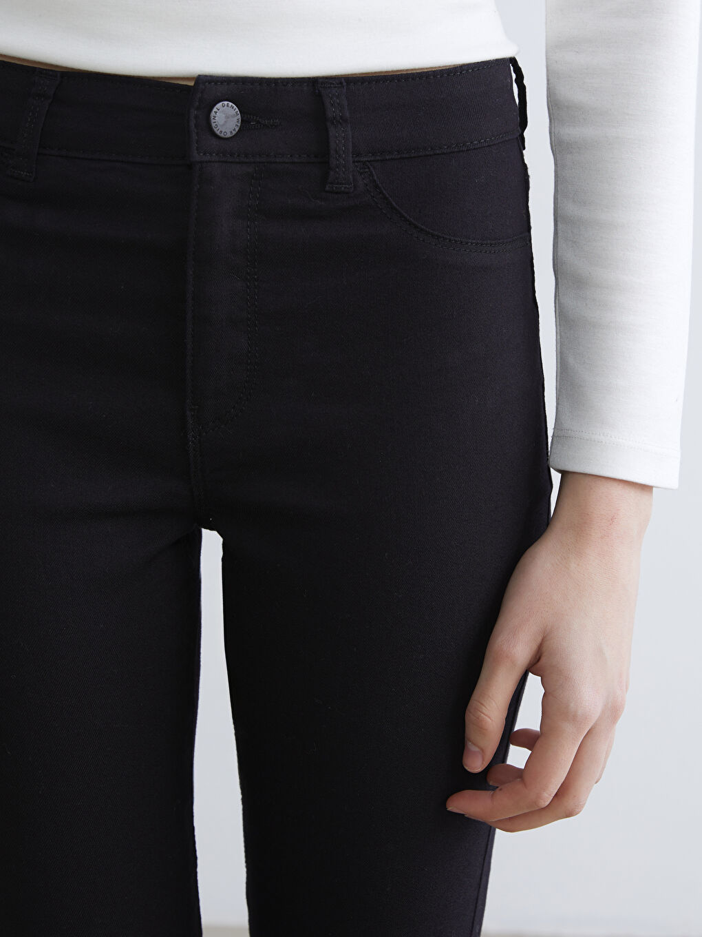 Siyah Jüpiter Süper Skinny Fit Kadın Jean Pantolon-2