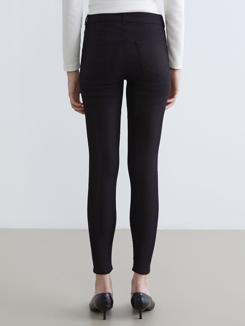 Siyah Jüpiter Süper Skinny Fit Kadın Jean Pantolon-3