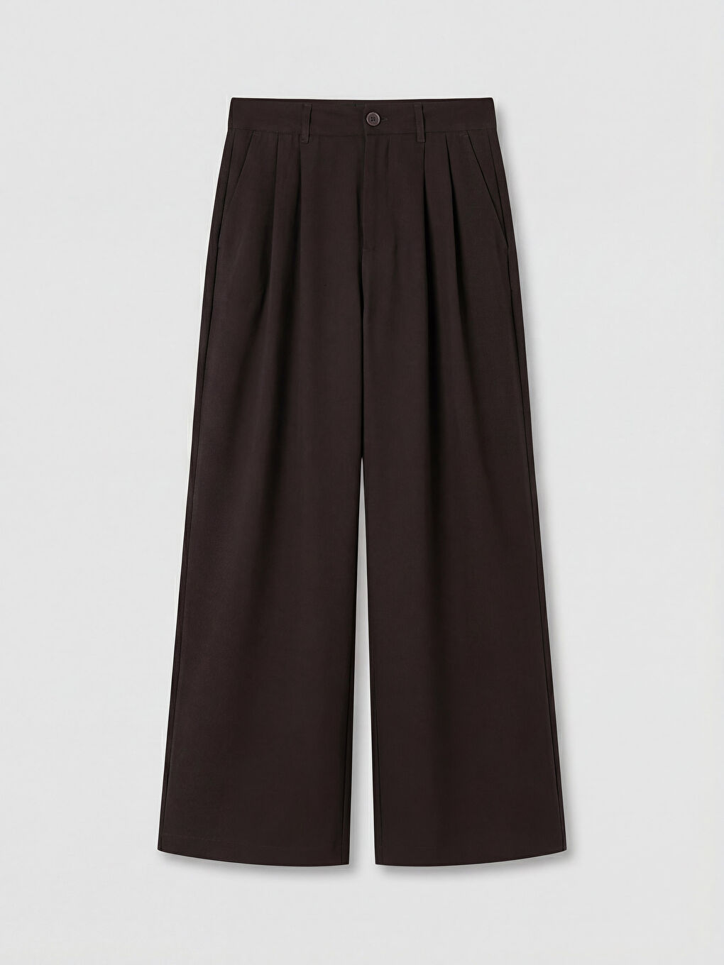 Loose Fit Women's Pleated Fabric Trousers-4