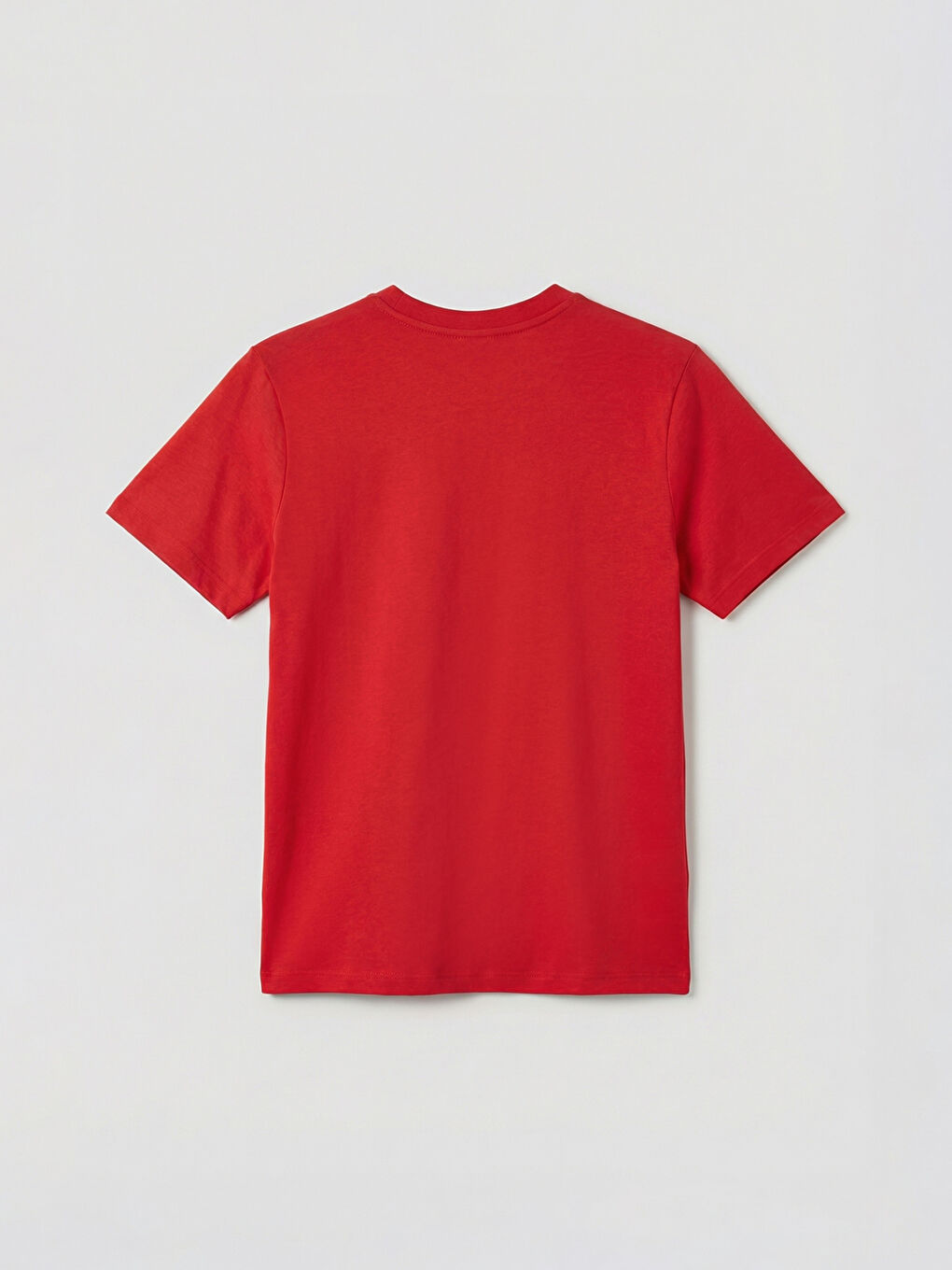 Kırmızı Bisiklet Yaka Baskılı Erkek Çocuk Tişört-1