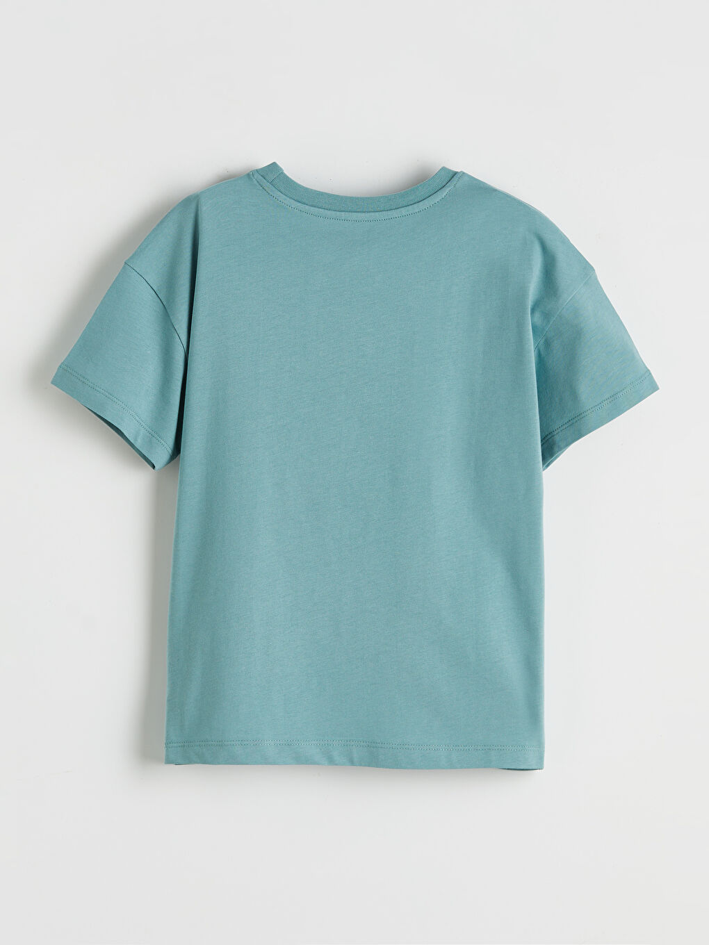 Yeşil Bisiklet Yaka Baskılı Erkek Çocuk Tişört-1