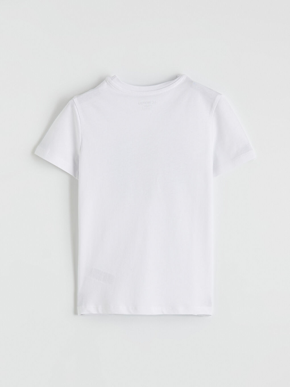 Beyaz Bisiklet Yaka Baskılı Erkek Çocuk Tişört-2