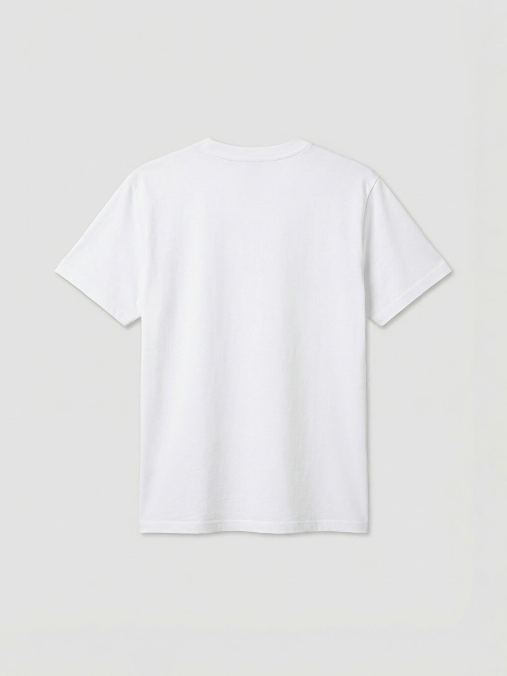 Beyaz Bisiklet Yaka Baskılı Erkek Çocuk Tişört-1